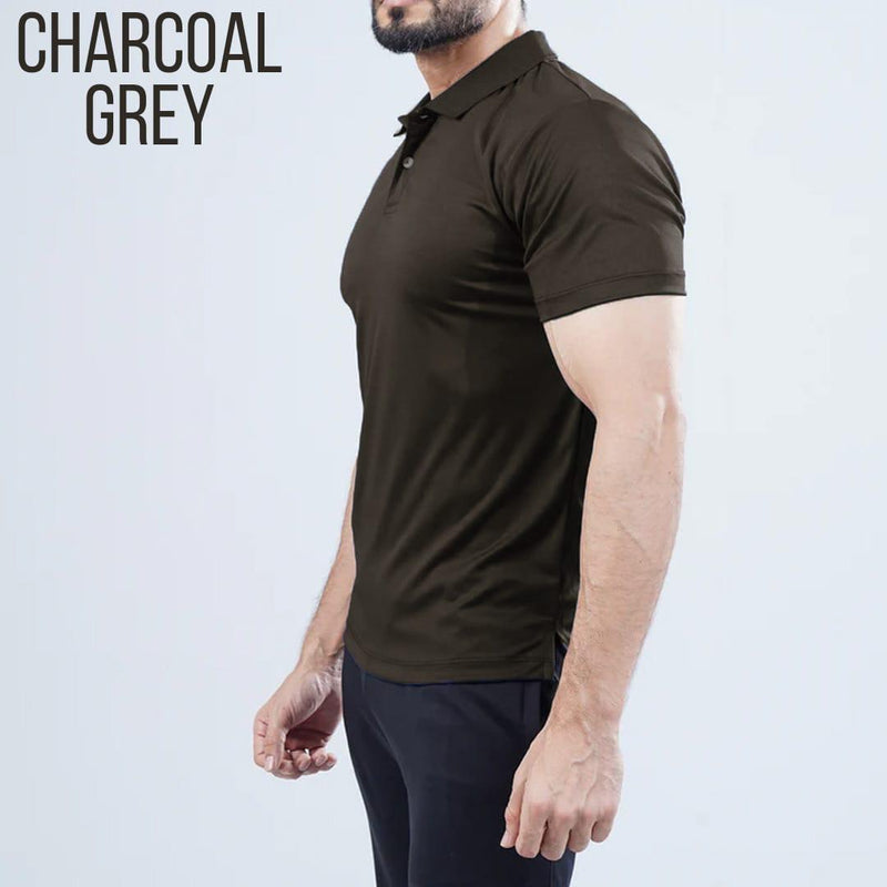 Alesma Branded Charcoal Grey Polo Shirts